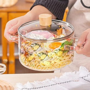 Скляна каструля 1,8 л із кришкою жароміцна 2944 фото