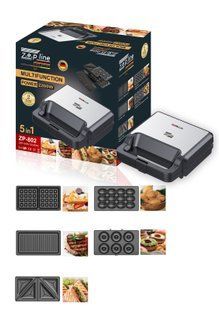 Вафельниця Zepline 2200 Вт 5в1 tk_zp802 фото