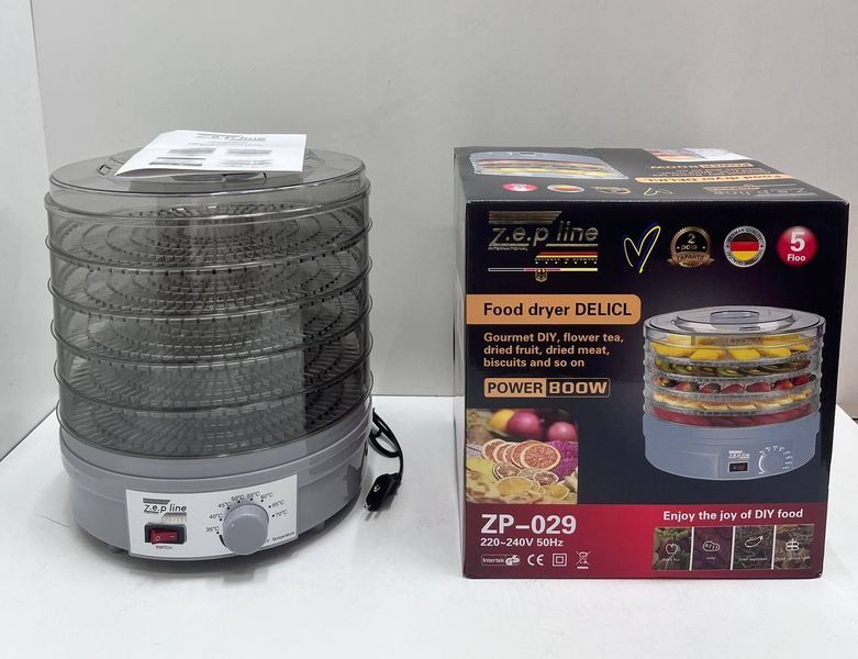 Сушарка для фруктов и овощей Zepline 800W tk_zp800w фото