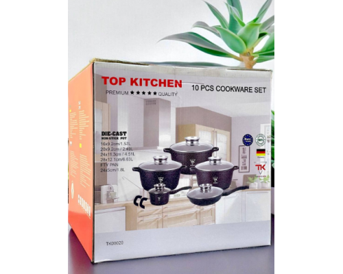 Набор посуды Top Kitchen гранитное антипригарное покрытие, 16 предметов tk_tk00020 фото